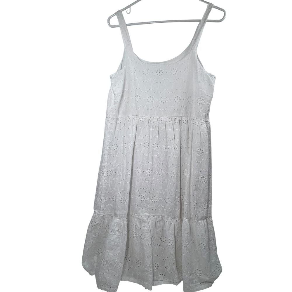 Lucky Brand white eyelet tiered mini dress - Picture 4 of 4